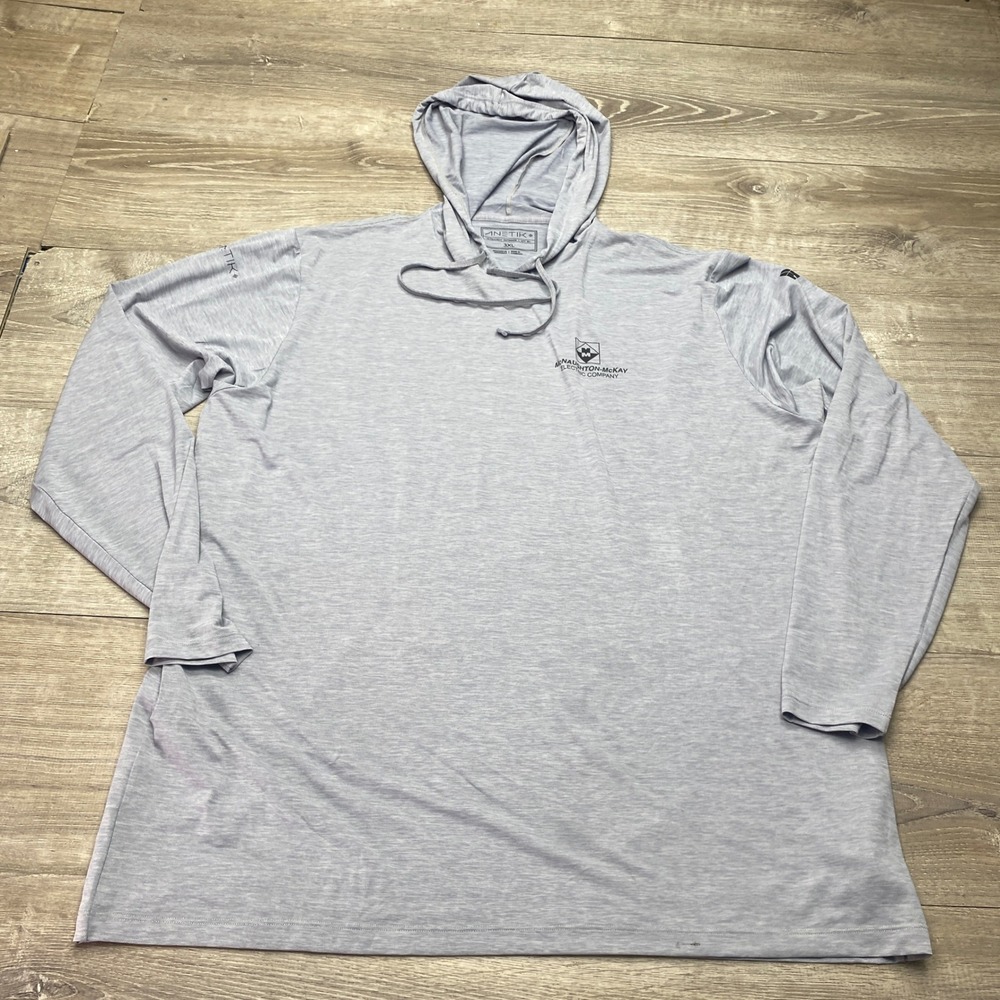 Anetik Hoodie Mens 3XL Gray Ultralight UV Protection Fishing Performance Shirt